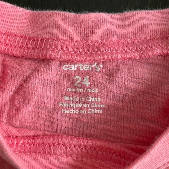 CARTERS Baby Toddler Girls 24 Months Pink Future Legend Short Sleeve Shirt - Picture 2 of 4